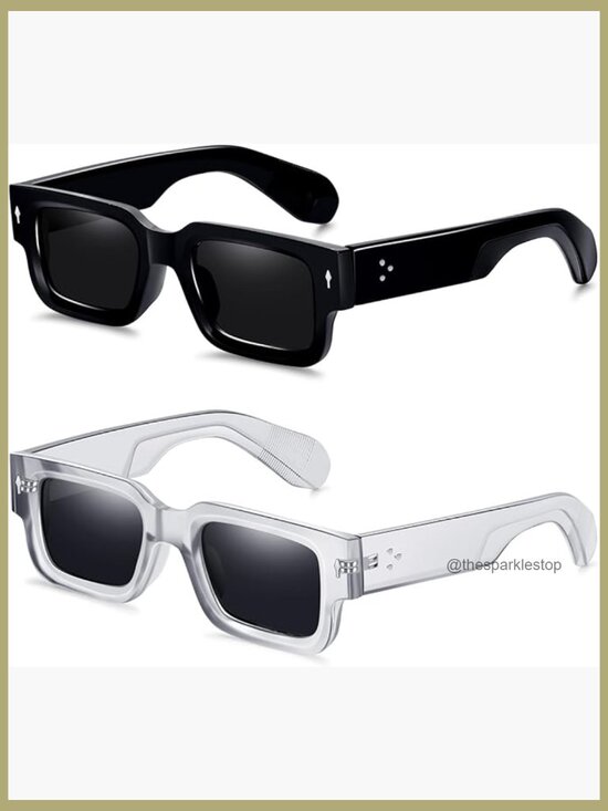 Square Frame Sunglasses for Women Men Trendy Chunky Rectangle Sun Glasses UV400 main image 5